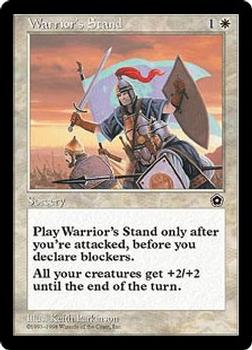 1998 Magic the Gathering Portal Second Age #NNO Warrior's Stand Front