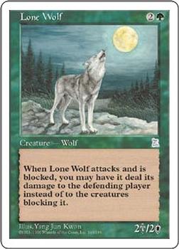 1999 Magic the Gathering Portal Three Kingdoms #140 Lone Wolf Front