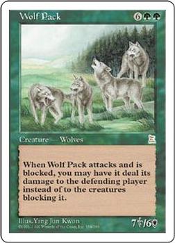 1999 Magic the Gathering Portal Three Kingdoms #158 Wolf Pack Front