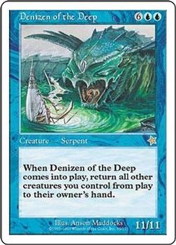 1999 Magic the Gathering Starter 1999 #35 Denizen of the Deep Front