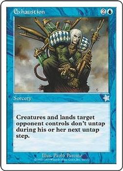 1999 Magic the Gathering Starter 1999 #36 Exhaustion Front