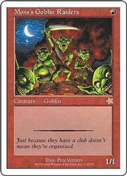 1999 Magic the Gathering Starter 1999 #112 Mons's Goblin Raiders Front