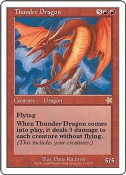 1999 Magic the Gathering Starter 1999 #119 Thunder Dragon Front