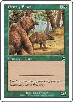 1999 Magic the Gathering Starter 1999 #129 Grizzly Bears Front