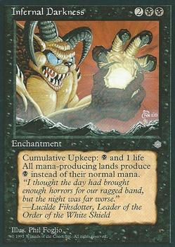1995 Magic the Gathering Ice Age #NNO Infernal Darkness Front