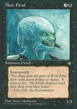 1995 Magic the Gathering Ice Age #NNO Moor Fiend Front
