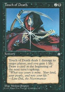 1995 Magic the Gathering Ice Age #NNO Touch of Death Front