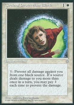 1995 Magic the Gathering Ice Age #NNO Circle of Protection: Black Front