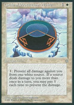 1995 Magic the Gathering Ice Age #NNO Circle of Protection: White Front