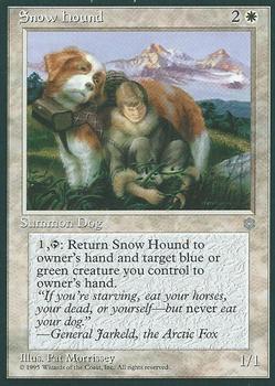 1995 Magic the Gathering Ice Age #NNO Snow Hound Front