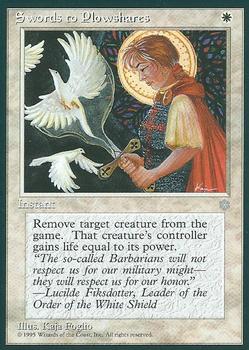 1995 Magic the Gathering Ice Age #NNO Swords to Plowshares Front