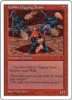 1998 Magic the Gathering Anthologies #NNO Goblin Digging Team Front