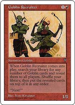 1998 Magic the Gathering Anthologies #NNO Goblin Recruiter Front
