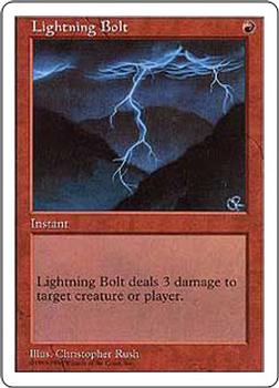 1998 Magic the Gathering Anthologies #NNO Lightning Bolt Front