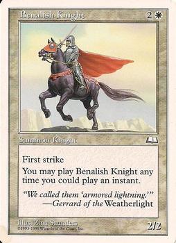 1998 Magic the Gathering Anthologies #NNO Benalish Knight Front