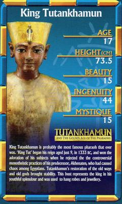 2007 Top Trumps Ancient Egypt Tutankhamun and the Golden Age of the Pharaohs #NNO King Tutankhamun Front