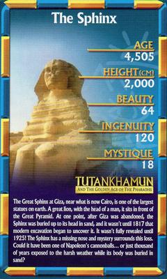 2007 Top Trumps Ancient Egypt Tutankhamun and the Golden Age of the Pharaohs #NNO The Sphinx Front