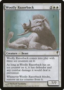 2006 Magic the Gathering Coldsnap #25 Woolly Razorback Front