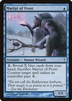 2006 Magic the Gathering Coldsnap #40 Martyr of Frost Front