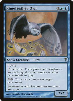 2006 Magic the Gathering Coldsnap #42 Rimefeather Owl Front