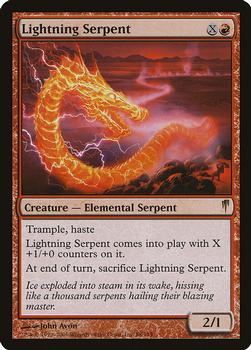 2006 Magic the Gathering Coldsnap #88 Lightning Serpent Front