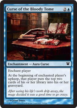 2011 Magic the Gathering Innistrad - Foil #50 Curse of the Bloody Tome Front