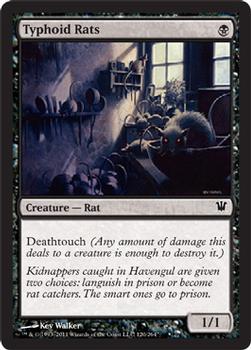 2011 Magic the Gathering Innistrad - Foil #120 Typhoid Rats Front