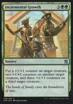 2014 Magic the Gathering Khans of Tarkir - Foil #138 Incremental Growth Front