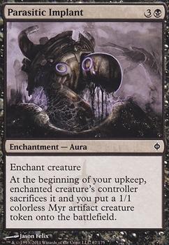 2011 Magic the Gathering New Phyrexia - Foil #67 Parasitic Implant Front