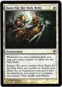 2009 Magic the Gathering Zendikar - Foil #33 Quest for the Holy Relic Front