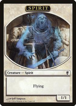 2014 Magic the Gathering Conspiracy - Tokens #1/9 Spirit Front