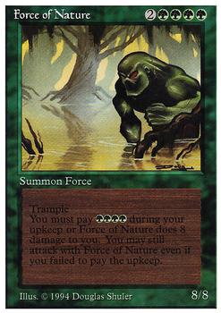 1994 Magic the Gathering Revised Edition (Summer Magic) #NNO Force of Nature Front