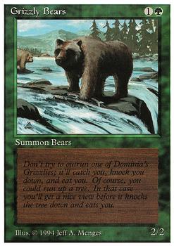1994 Magic the Gathering Revised Edition (Summer Magic) #NNO Grizzly Bears Front
