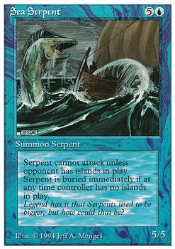 1994 Magic the Gathering Revised Edition (Summer Magic) #NNO Sea Serpent Front