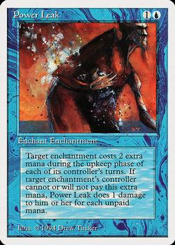1994 Magic the Gathering Revised Edition (Summer Magic) #NNO Power Leak Front