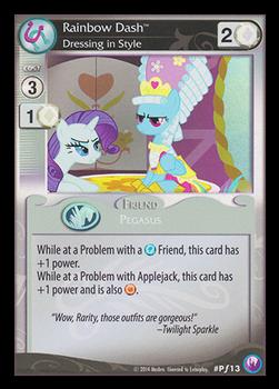 2014 My Little Pony Canterlot Nights - Foil Promo #Pf13 Rainbow Dash, Dressing in Style Front