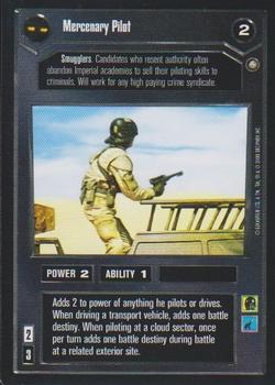 2000 Decipher Star Wars CCG Jabba's Palace Sealed Deck #NNO Mercenary Pilot Front