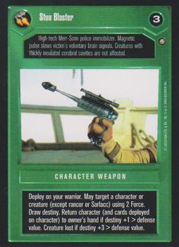2000 Decipher Star Wars CCG Jabba's Palace Sealed Deck #NNO Stun Blaster Front