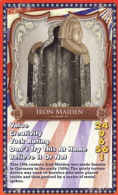 2008 Top Trumps Specials World of Weird! Ripley's Believe it or Not! #NNO Iron Maiden Front