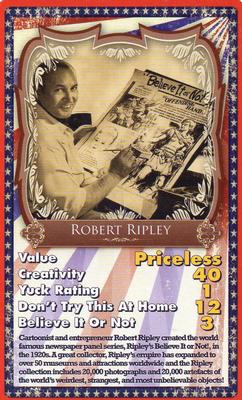 2008 Top Trumps Specials World of Weird! Ripley's Believe it or Not! #NNO Robert Ripley Front