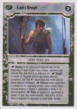 1999 Decipher Star Wars CCG Dagobah Unlimited #NNO A Jedi's Strength Front