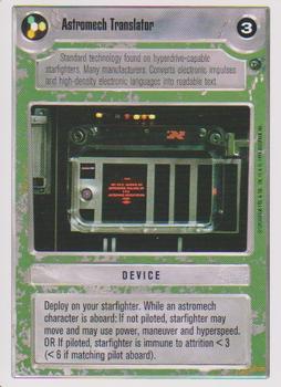 1999 Decipher Star Wars CCG Dagobah Unlimited #NNO Astromech Translator Front
