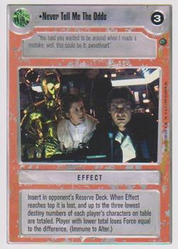 1999 Decipher Star Wars CCG Dagobah Unlimited #NNO  Never Tell Me The Odds Front