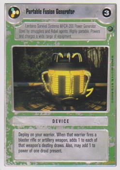 1999 Decipher Star Wars CCG Dagobah Unlimited #NNO Portable Fusion Generator Front
