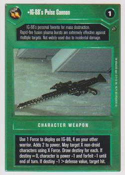 1999 Decipher Star Wars CCG Dagobah Unlimited #NNO IG-88's Pulse Cannon Front