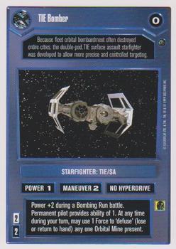 1999 Decipher Star Wars CCG Dagobah Unlimited #NNO TIE Bomber Front