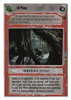 1999 Decipher Star Wars CCG Dagobah Unlimited #NNO At Peace Front