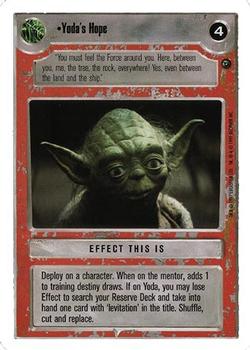1999 Decipher Star Wars CCG Dagobah Unlimited #NNO Yoda's Hope Front