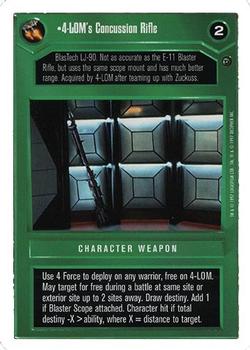 1999 Decipher Star Wars CCG Dagobah Unlimited #NNO 4-Lom's Concussion Rifle Front