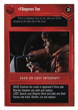 1999 Decipher Star Wars CCG Dagobah Unlimited #NNO A Dangerous Time Front